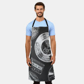 Nahtloses Muster mit Audio- und Videoträgern. Vi Schürze (Getragen)