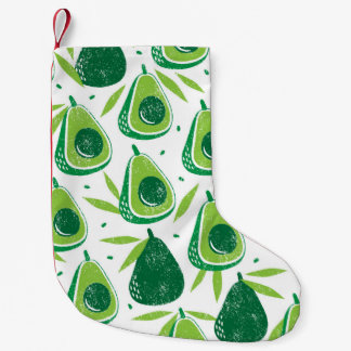 Nahtloses Muster mit Avocados. Briefmarke texturie Kleiner Weihnachtsstrumpf