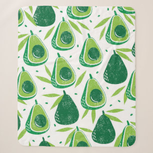 Nahtloses Muster mit Avocados. Briefmarke texturie Sherpadecke