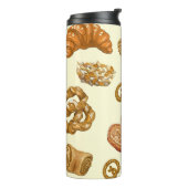 Nahtloses Muster mit Backwaren Thermosbecher (Nach links gedreht)