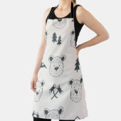 Nahtloses Muster mit Bärenkopfseeschwalbe, Bär, Ma Schürze (InSitu)