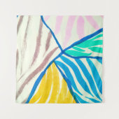 Nahtloses Muster mit Bäumen. Herbstbäume in Farbe Wandteppich (Vorderseite (Horizontal))