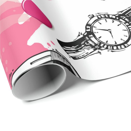 Nahtloses Muster mit bemaltetem Make-up Geschenkpapier (Rolleneckpunkt)