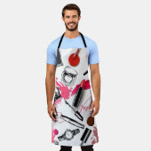 Nahtloses Muster mit bemaltetem Make-up Schürze (Getragen)