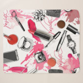Nahtloses Muster mit bemaltetem Make-up Sherpadecke (Vorderseite (Horizontal))