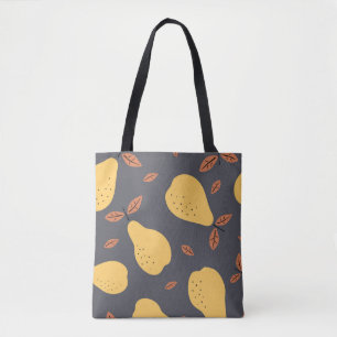 Nahtloses Muster mit Birnen. Fruchtlicht modern t Tasche