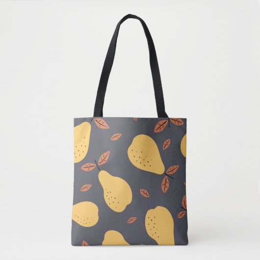 Nahtloses Muster mit Birnen. Fruchtlicht modern t Tasche (Vorderseite)