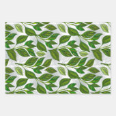 Nahtloses Muster mit Blätter aus grünem Tee (Vorderseite 3)