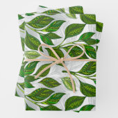 Nahtloses Muster mit Blätter aus grünem Tee (Beispiel)