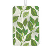 Nahtloses Muster mit Blätter aus grünem Tee Autolufterfrischer (Rückseite)