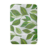 Nahtloses Muster mit Blätter aus grünem Tee Badematte (Vorderseite Vertikal)