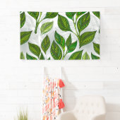 Nahtloses Muster mit Blätter aus grünem Tee Banner (Insitu)