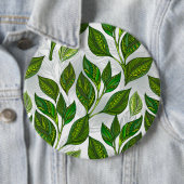 Nahtloses Muster mit Blätter aus grünem Tee Button (Beispiel)