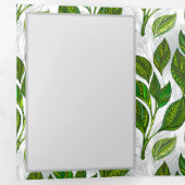 Nahtloses Muster mit Blätter aus grünem Tee Dreifach Gefaltete Einladung (Innen Erste Seite)