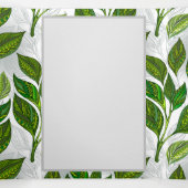 Nahtloses Muster mit Blätter aus grünem Tee Dreifach Gefaltete Einladung (Innenseite Mitte)