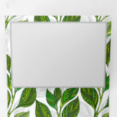 Nahtloses Muster mit Blätter aus grünem Tee Dreifach-gefaltete Programmkarte (Innen Erste Seite)