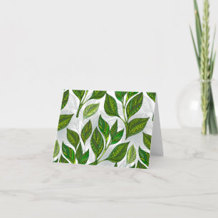 Nahtloses Muster mit Blätter aus grünem Tee Einladung