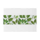 Nahtloses Muster mit Blätter aus grünem Tee Einladungsbanderole (Rückseitenbeispiel)