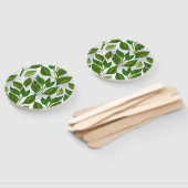 Nahtloses Muster mit Blätter aus grünem Tee Fächer (Non-assembled)