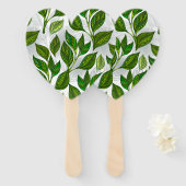 Nahtloses Muster mit Blätter aus grünem Tee Fächer (Vorne und Hinten)