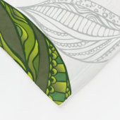 Nahtloses Muster mit Blätter aus grünem Tee Fleecedecke (Ecke)