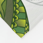 Nahtloses Muster mit Blätter aus grünem Tee Fleecedecke (Ecke)