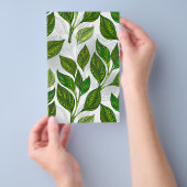 Nahtloses Muster mit Blätter aus grünem Tee Flyer (Handgriff)