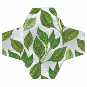 Nahtloses Muster mit Blätter aus grünem Tee Fußball (Flach)