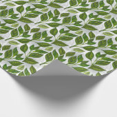 Nahtloses Muster mit Blätter aus grünem Tee Geschenkpapier (Ecke)