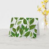 Nahtloses Muster mit Blätter aus grünem Tee Karte (Gelbe Blume)