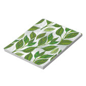 Nahtloses Muster mit Blätter aus grünem Tee Notizblock (Rotiert)