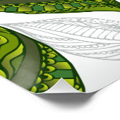 Nahtloses Muster mit Blätter aus grünem Tee Poster (Ecke)