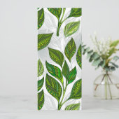 Nahtloses Muster mit Blätter aus grünem Tee Programm (Stehend Vorderseite)