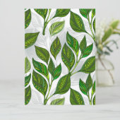 Nahtloses Muster mit Blätter aus grünem Tee Programm (Stehend Vorderseite)