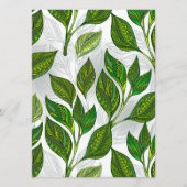 Nahtloses Muster mit Blätter aus grünem Tee Programm (Vorderseite)