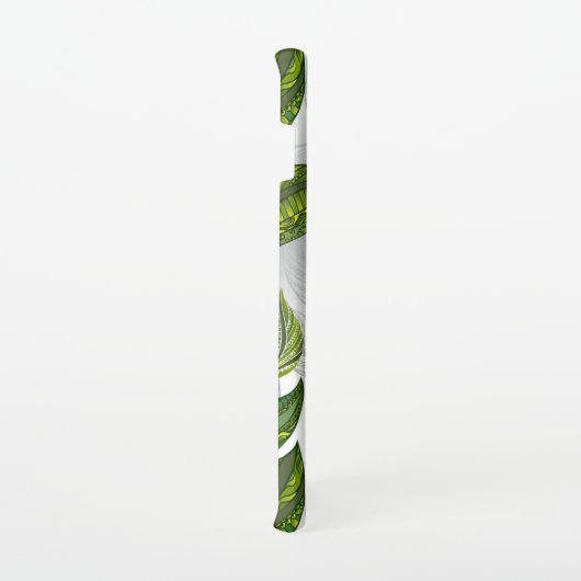 Nahtloses Muster mit Blätter aus grünem Tee Samsung Galaxy Hülle (Rechte Seite)