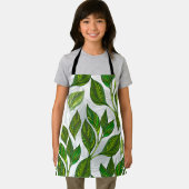 Nahtloses Muster mit Blätter aus grünem Tee Schürze (Insitu)