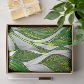 Nahtloses Muster mit Blätter aus grünem Tee Seidenpapier (Geschenk)