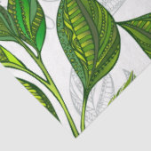 Nahtloses Muster mit Blätter aus grünem Tee Seidenpapier (Ausschnitt)