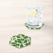 Nahtloses Muster mit Blätter aus grünem Tee Untersetzer (Vor Ort)