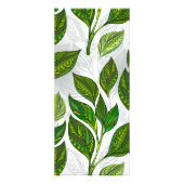 Nahtloses Muster mit Blätter aus grünem Tee Werbekarte (Vorne)