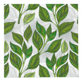 Nahtloses Muster mit Blätter aus grünem Tee Würfel (Vorderseite)