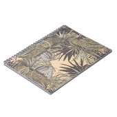 Nahtloses Muster mit Blätter aus Palmen, helles Mu Notizblock (Linke Seite)