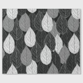 Nahtloses Muster mit Blätter. Handgezeichnet Monoc Geschenkpapier (Flach)