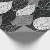 Nahtloses Muster mit Blätter. Handgezeichnet Monoc Geschenkpapier (Ecke)