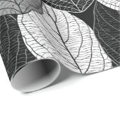 Nahtloses Muster mit Blätter. Handgezeichnet Monoc Geschenkpapier (Rolleneckpunkt)