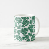 Nahtloses Muster mit Blätter von Monstera. Decorat Kaffeetasse (VorderseiteRechts)