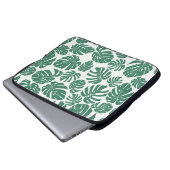 Nahtloses Muster mit Blätter von Monstera. Decorat Laptopschutzhülle (Vorne Knopf)