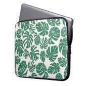 Nahtloses Muster mit Blätter von Monstera. Decorat Laptopschutzhülle (Vorderseite Links)