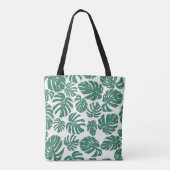 Nahtloses Muster mit Blätter von Monstera. Decorat Tasche (Rückseite)